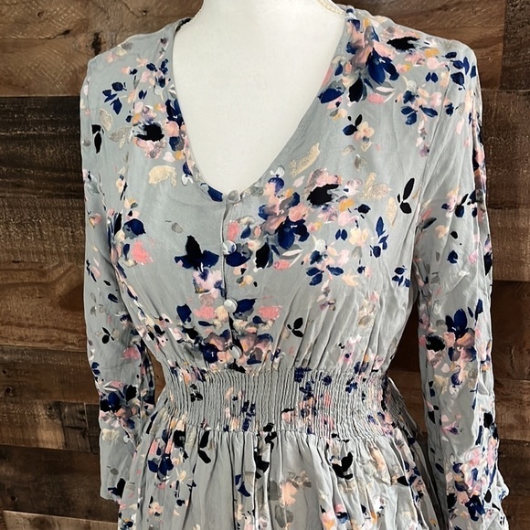 J gee Long Sleeve Floral Dress Size petite Medium - Picture 3 of 5